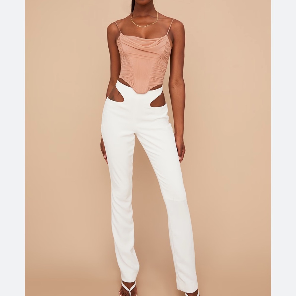 House of CB side cut out Osaka crepe pant Sz Small